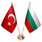 Satürn Masaüstü Bulgaristan Bayrağı Türk Bayrağı Ikili Pirinç Direk Masa Bayrak Seti
