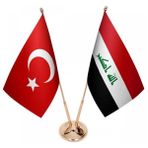 Satürn Masaüstü Irak Bayrağı Türk Bayrağı Ikili Pirinç Direk Masa Bayrak Seti