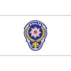 Satürn Masaüstü Polis Logosu Bayrağı Masa Bayrağı 15 x 23 cm
