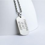 Satürn Silver Kuyumculuk Çelik İsimli Asker Künyesi Modeli Unisex Kolye