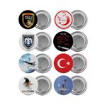 Saturn Solotürk Çanta Rozeti Seti 8 Adet En Büyük Boy 5.8cm Iğneli Broş