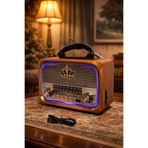 Saule Everton RT-849 Nostalji Solar Güneş Enerjili Ledli Bluetooth/USB/Sd kart/ Radyo müzik çalar