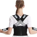 Sauna Suit Ayarlanır Medikal Dik Duruş Sırt-Bel Korsesi Kadın-Erkek Dik Duruş Sporcu Korses - Siyah
