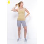 Sauna Suit Bel Göğüs Göbek 2 Beden Ince Görünüm Dikişsiz Ipeksi Toparlayıcı Örme Ten Kadın Atlet Korse - 2XL - Ten Rengi