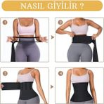Sauna Suit Bele Dolamalı Kum Saati 5m Sarma Bel Korsesi Nefes Alabilir Elastik Malzeme ile İnceltici