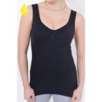 Sauna Suit Göğüs Göbek Bel Toparlayıcı Inceltici Sıkılaştırıcı Dikişsiz Ipeksi Örme Korse Atlet - 2XL - Siyah