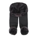 SAUNA SUIT Kadın Siyah Orjinal Içi Peluşlu Kışlık Toparlayıcı Esnek Yumuşacık Termal Tayt (SİYAH, L-XL)
