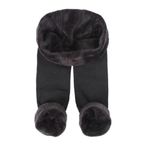 SAUNA SUIT Kadın Siyah Orjinal Içi Peluşlu Kışlık Toparlayıcı Esnek Yumuşacık Termal Tayt (SİYAH, M-L)