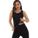 Sauna Suit Maksimum Terleme Zayıflama Termal Korse Sauna Suit Takım Atlet ve Tayt - XL - Siyah