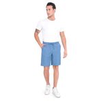 SAUNA SUIT Rahat Pamuklu Yüksek Bel Ince Yazlik Keten Görünümlü Slouchy şort (ERKEK İNDİGO, L/XL)