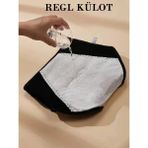 Sauna Suit Süper Emici Ultra Hijyenik Regl Külodu , Gece Gündüz Gün Boyu Etkili Sızdırmaz Adet Külodu - Siyah - XL