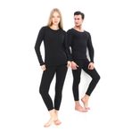 SAUNA SUIT Unisex Kışlık Termal Içlik, Sıcak Tutan Pamuklu Yakmayan, Termal Takım, Termal Fanila Iclik (SİYAH UNİSEX, 4XL/5XL)