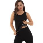 SAUNA SUIT Unisex Terleten Zayıflatan Termal Takım Spor Kıyafeti Tayt Ve Atlet Takım (SİYAH, L)
