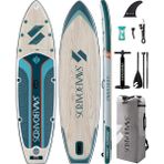 SavaBoards Forest Harmony Geniş ve Dengeli Şişme Paddle Board 335X86X15 cm Touring Sup Seti - Yeşil
