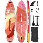 SavaBoards Tropical Orange 335x86x15 cm Premium Şişme Paddle Board SUP Seti – Woven Drop Stitch, Kaymaz EVA Yüzey, Stabil Touring Tasarım