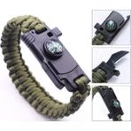 Savage 9595 Pusulalı & Bıçaklı Paracord Bileklik Haki - Standart - Siyah