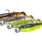 Savage Gear Cannibal Shad Mix - Levrek, turna, sudak, alabalık, yayın balığı için kürek kuyruğu suni yem, UV aktif, Strike-Triggering Scent, tatlı ve tuzlu su balıkçıları kiti, koyu su karışımı, 10 cm
