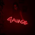 Savage Neon Duvar Sanatı, Neon Duvar Dekoru, Işık Dekoru, Led Neon Tabela, Neon Işıklar, Kulüp Led Işıkları, Pub Tabelası, Neon Schild Bar, Neon Tabela Yatak Odası, LED Tabela (Uzaktan Kumandalı)