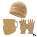 Savage Warm 3Lu Kislik Set Polar Bere, Eldiven, Boyunluk Kum (Sbln.008)
