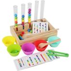 Savakan Ahşap Peg Tahta Oyunu Gökkuşağı Klip Boncuk Bulmaca Matematik (Yurt Dışından)