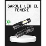 Savarga Odak Ayarlı 2000 Lümen Şarjlı LED El Feneri