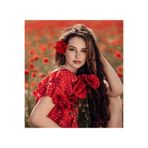 SavBrand Vintage Kırmızı Gül Saç Tokası 1 Adet, Romantik Tarz Klips