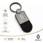 SAVEK Renault Logolu Araba Anahtarlık Parlak Metalik, Çift Yönlü Logo, 9cm x 2,5cm, Hediyelik Oto Aksesuar - 9 x 2,5 cm