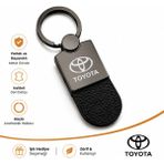 SAVEK Toyota Logolu Araba Anahtarlık Parlak Metalik, Çift Yönlü Logo, 9cm x 2,5cm, Hediyelik Oto Aksesuar - 9 x 2,5 cm