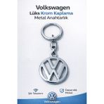 SAVEK Yüksek Kaliteli Volkswagen Logolu Lüks Krom Kaplama 9.5x3.5 cm Şık Hediyelik Araç Anahtarlığı - 9,5 x 3,5 cm