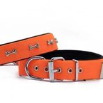 Savex Pet Doggie DSBT-3062 Turuncu 3.0x47-55 cm L Konfor Dokuma Kemikli Boyun Tasması