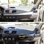 Saviss Renault Fluence Otomatik Vites Uyumlu Parlak Siyah Full Set,torpido Konsol Maun Kaplama (Pianoblack) - Renkli