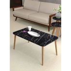 Savita Home Ahşap Orta Sehpa Kare - 90X50X42 cm - Bendir