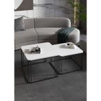 Savita Home Alize Ikili Orta Sehpa - 48 cm - Beyaz