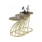 Savita Home Kuğu Zigon Bronz Cam Modern Tasarım Şık Dayanıklı Salon Mobilyası Fonksiyonel Zigon Sehpa Seti