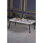 Savita Home Siyah Metal Orta Sehpa Kare - 90X50X44 cm - Efes