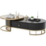 Savita Home Vega Orta Sehpa - siyah&gold