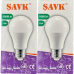 Şavk 12W 4000K (Günışığı) E27 Duylu LED Ampul (2 Adet) - Gün Işığı