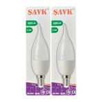 Şavk 5,5W LED Kıvrık Ampul, E14 Duy, Beyaz Işık (6500K), 2 Adet