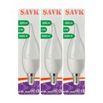 Şavk LED Ampul, 5,5W, 420Lm, 3000K Sarı Işık, E14 Duylu, 3 Adet