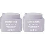 Savon De Royal Miracle Saç Bakım Maskesi 250 ml | Canlılığını Yitirmiş Saçlar | Pürüzsüz Etkili | Keratin Yağı (2 paketi)