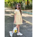 Savorzy Papatya Desenli Bebe Yaka Elbise - 2 - 3 Yaş