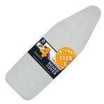 Savuk 4 Katmanlı Ütü Masası Kılıfı,Ütü Masası Örtüsü,Ütü Masası Bezi,Silikon Kaplı Isı Dayanıklı 55x135 cm Gri Renk