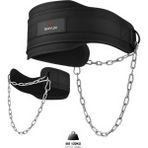 Savur Dip Belt Ağırlık Kemeri Dips Kemeri Ağırlık Kaldırma Kemeri Barfiks Chin-Up Zincirli Kemer - Standart - Siyah