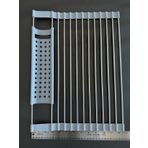 Sawjay 17.7 "x 12.6" Roll Up Bulaşık Kurutma Rafı Lavabo Üstü Kurutma Rafı Lavabo Kapağı Mutfak Lavabo Aksesuarları Gadget Çok Amaçlı Düzenleyici Katlanabilir Paslanmaz Çelik Süzgeç