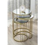 Sawoli Home Venüs Gold Metal Ayak Ayna Zigon Sehpa