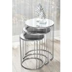 Sawoli Home Venüs Gümüş Metal Ayak Zigon Sehpa