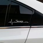 Saxo Yan Cam Sticker Oto Kapı Çıkartma Tuning oto 20 cm x 7 cm yazı 79