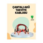 Sayarmarkt 1200 Amper Jumper Kablo 2 Metre Bakır Uçlu Araç Takviye Seti