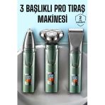 Sayarmarkt 3 Başlıklı Profesyonel Saç Ve Sakal Bakım Seti Vücut, Burun Ve Kulak Tüy Alma