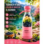 Sayarmarkt 380 ml Kablosuz Taşınabilir Smoothie ve Milkshake Blender - Çok Renkli